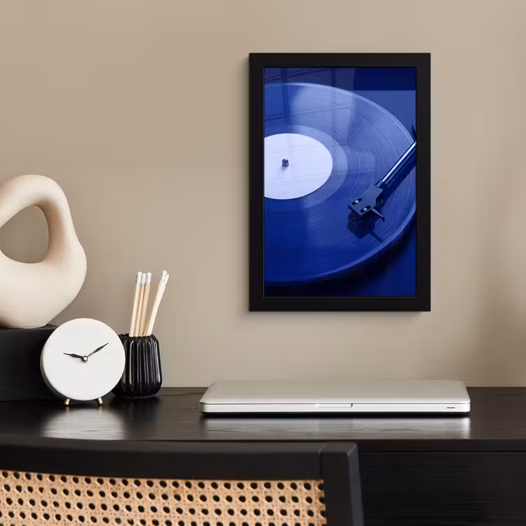 Bilder mit Rahmen - Plattenspieler – Vinyl – Blau — 2