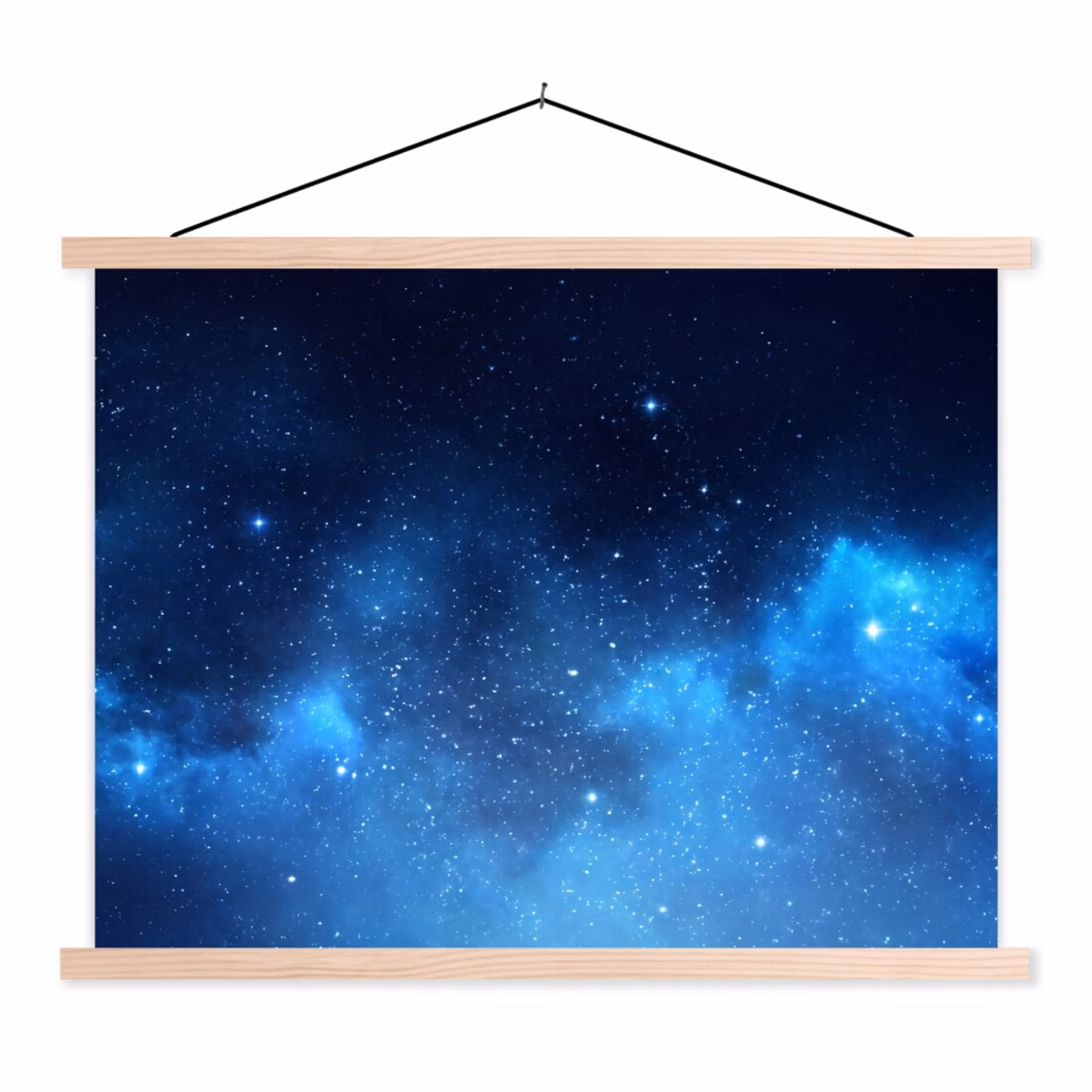 Stoffbild - Sternenhimmel – Nebel – Blau — 1