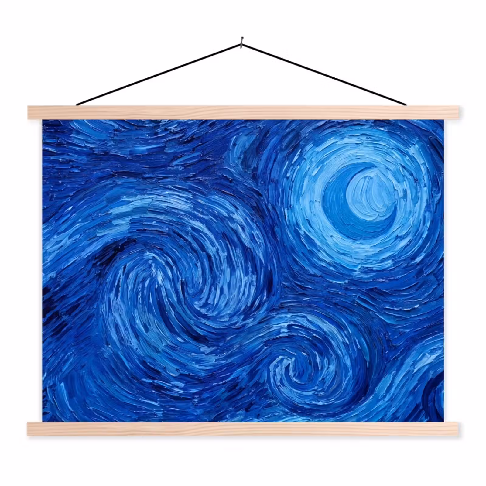 Stoffbild - Wirbel – Blau – Modern — 1