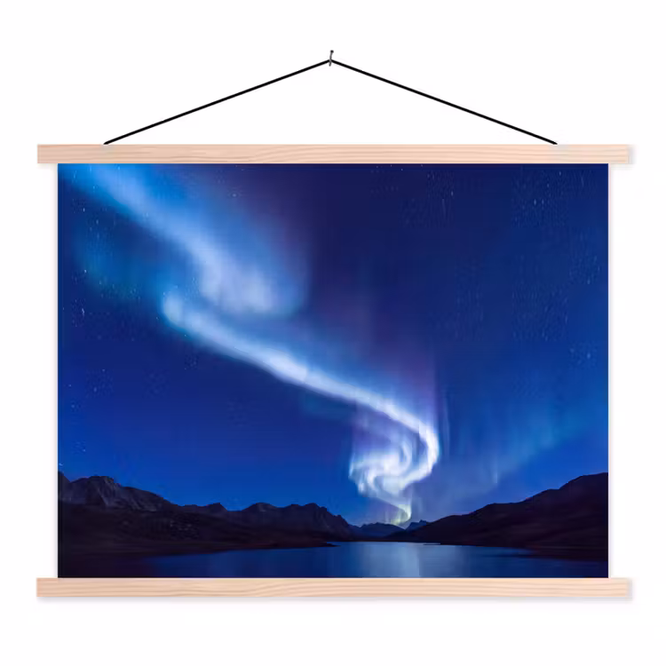 Stoffbild - Nordlicht – Berge – Natur — 1