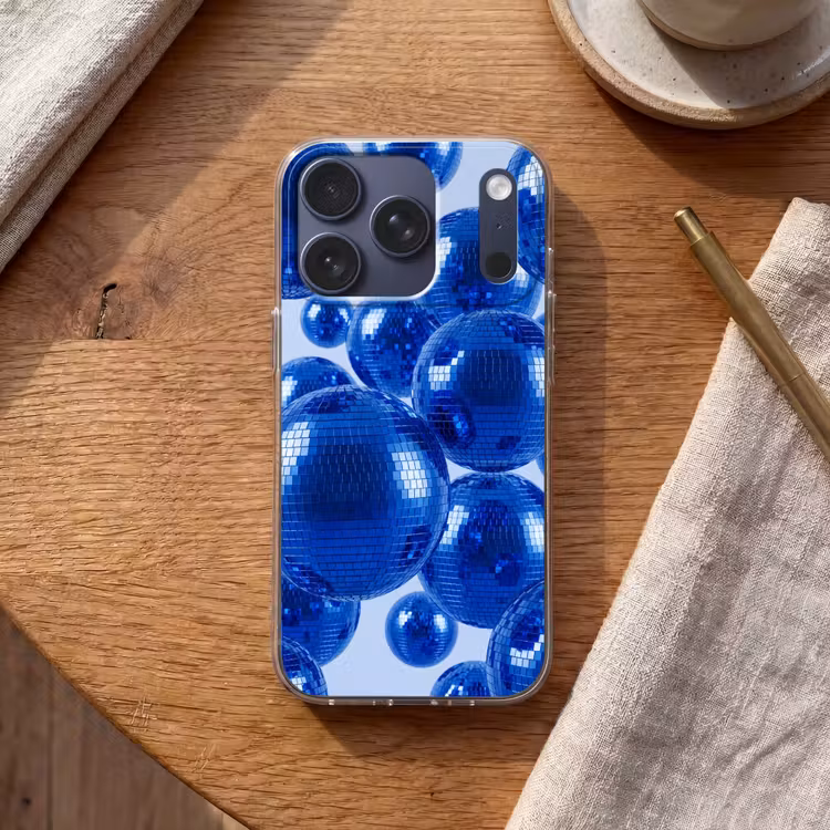 Handyhülle - Blaue Discokugel — 2