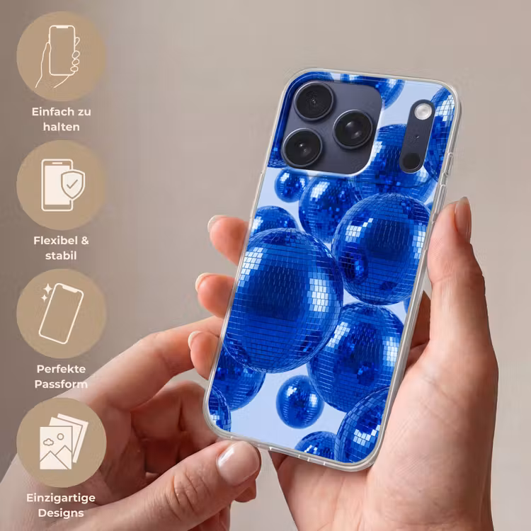 Handyhülle - Blaue Discokugel — 4