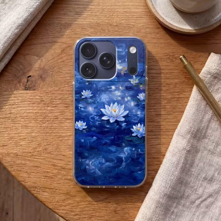 Handyhülle - Blaue Seerose – Wasser — 2