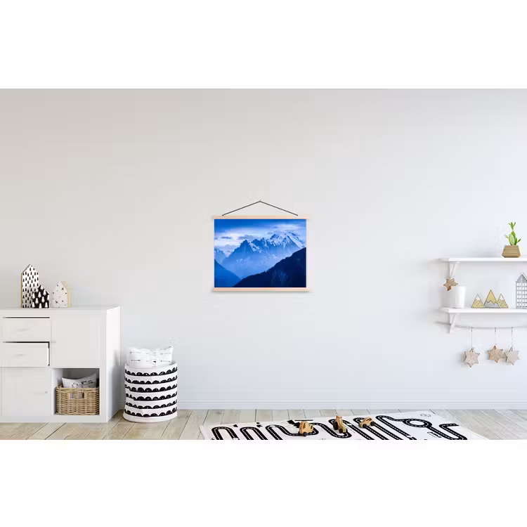 Stoffbild - Berge – Schnee – Blau — 2
