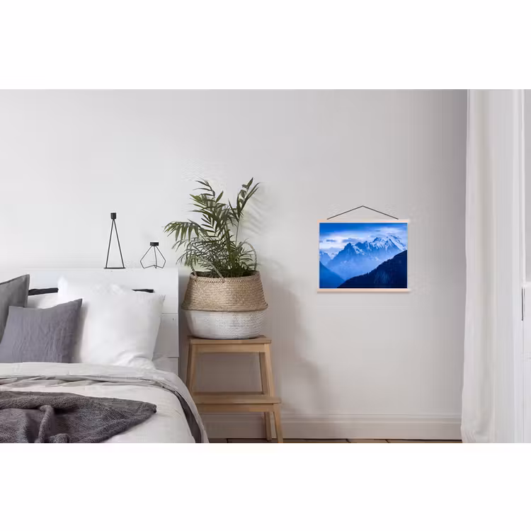 Stoffbild - Berge – Schnee – Blau — 3