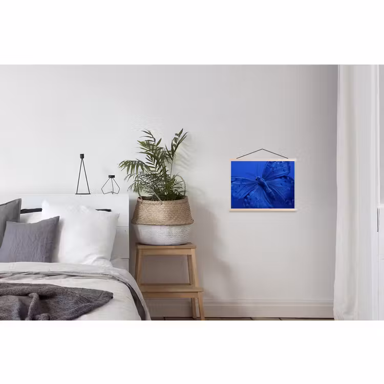 Stoffbild - Blauer Schmetterling – Insekt — 3