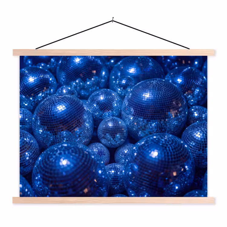 Stoffbild - Discobal – Party – Blau — 1