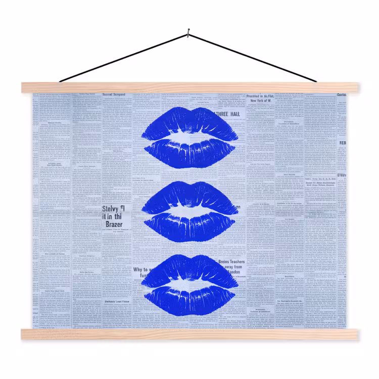 Stoffbild - Zeitung „Blaue Lippen“ — 1