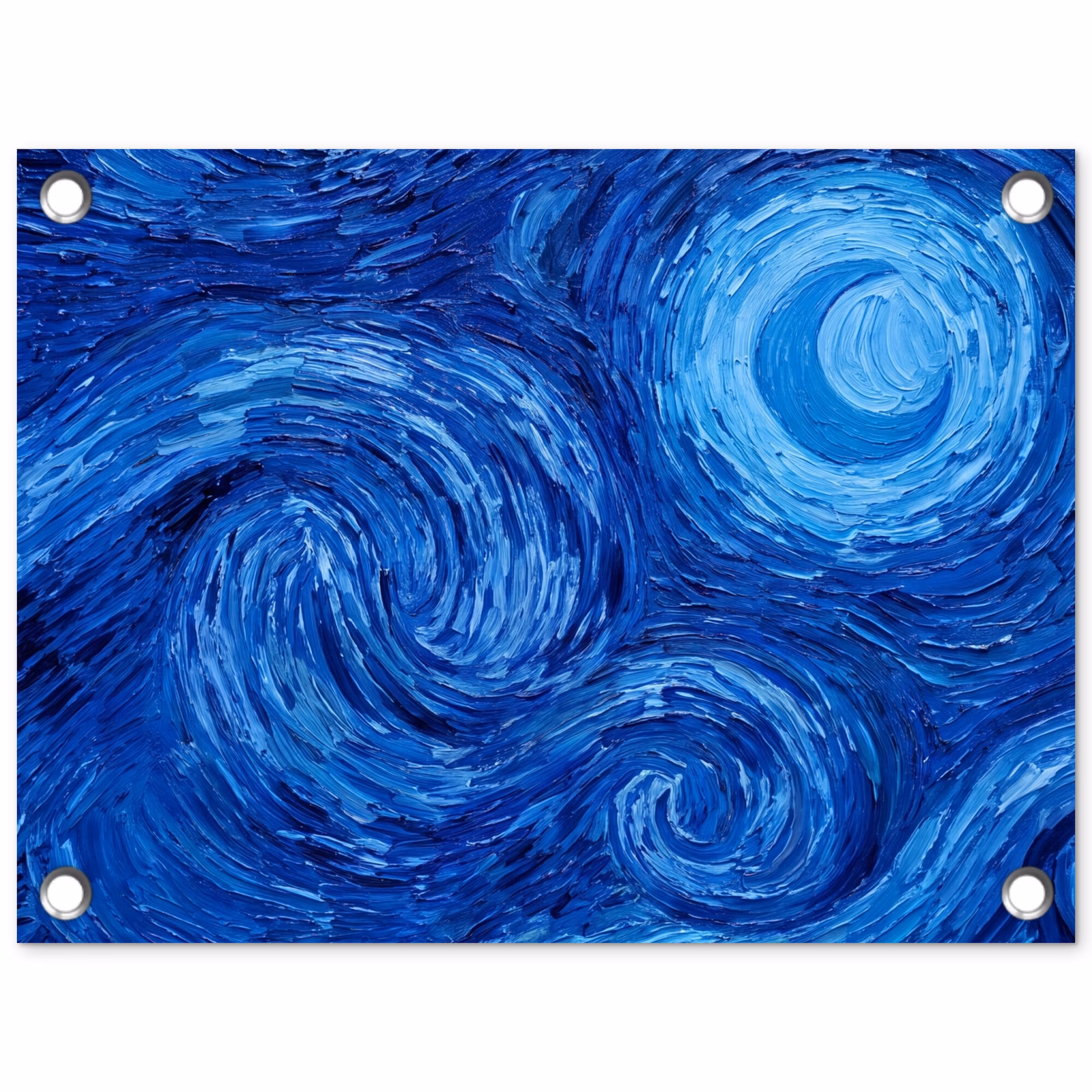 Gartenposter - Wirbel – Blau – Modern — 1