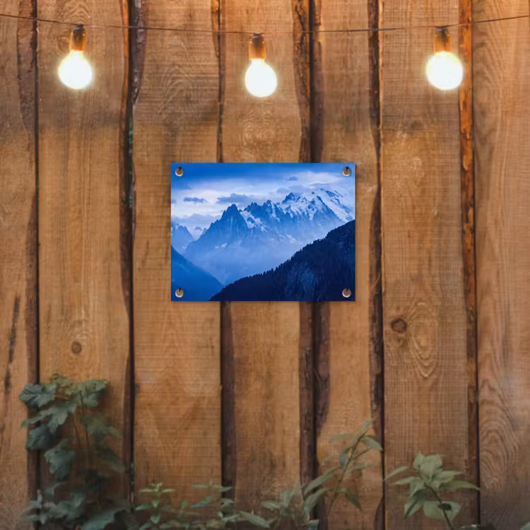 Gartenposter - Berge – Schnee – Blau — 2