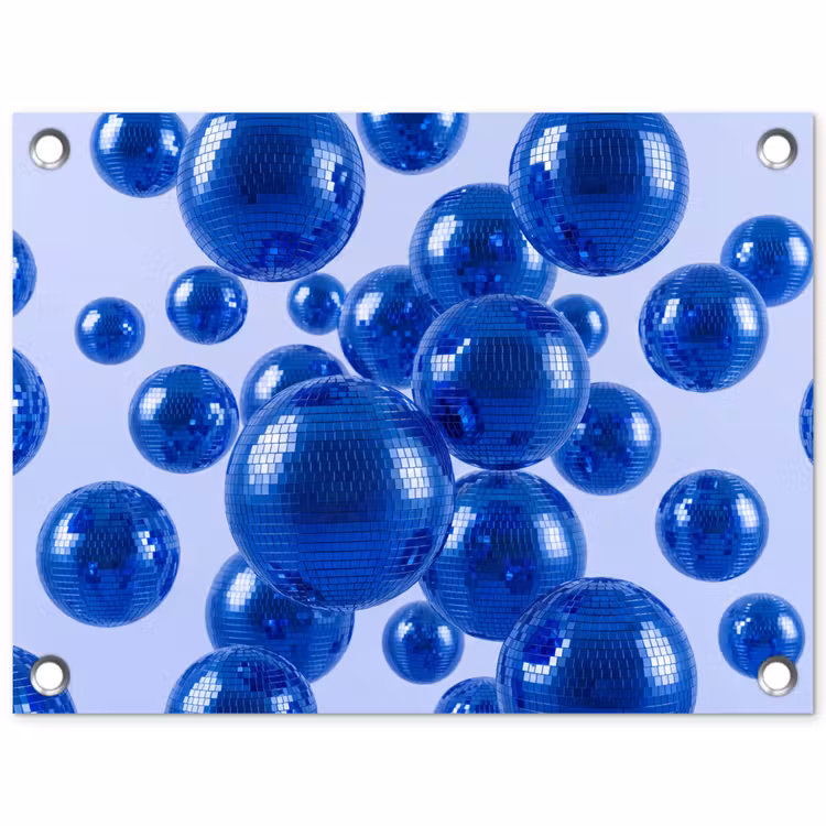Gartenposter - Blaue Discokugel — 1