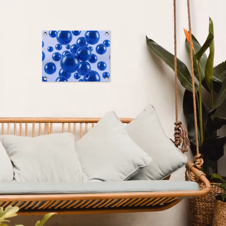 Gartenposter - Blaue Discokugel — 4
