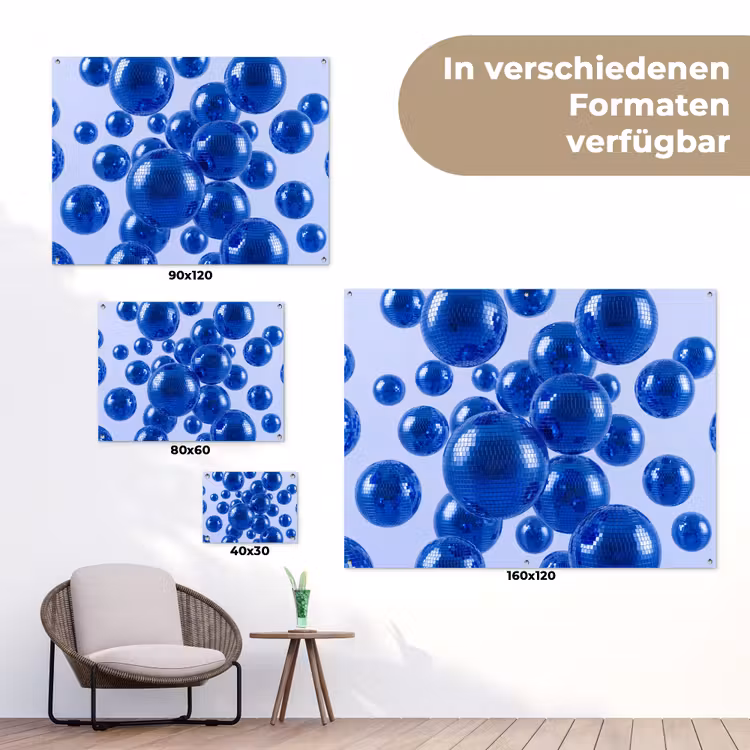 Gartenposter - Blaue Discokugel — 6