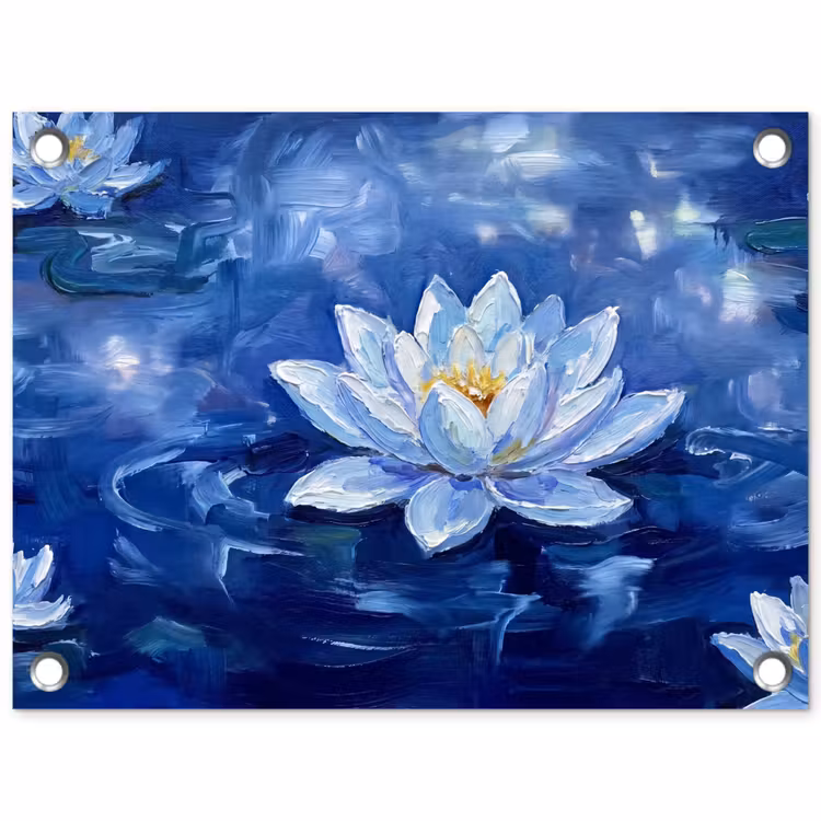 Gartenposter - Blaue Seerose – Wasser — 1