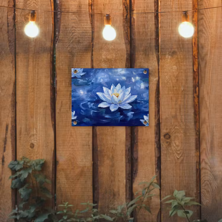 Gartenposter - Blaue Seerose – Wasser — 2