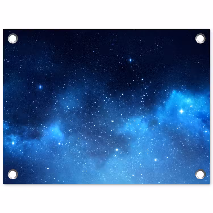 Gartenposter - Sternenhimmel – Nebel – Blau — 1