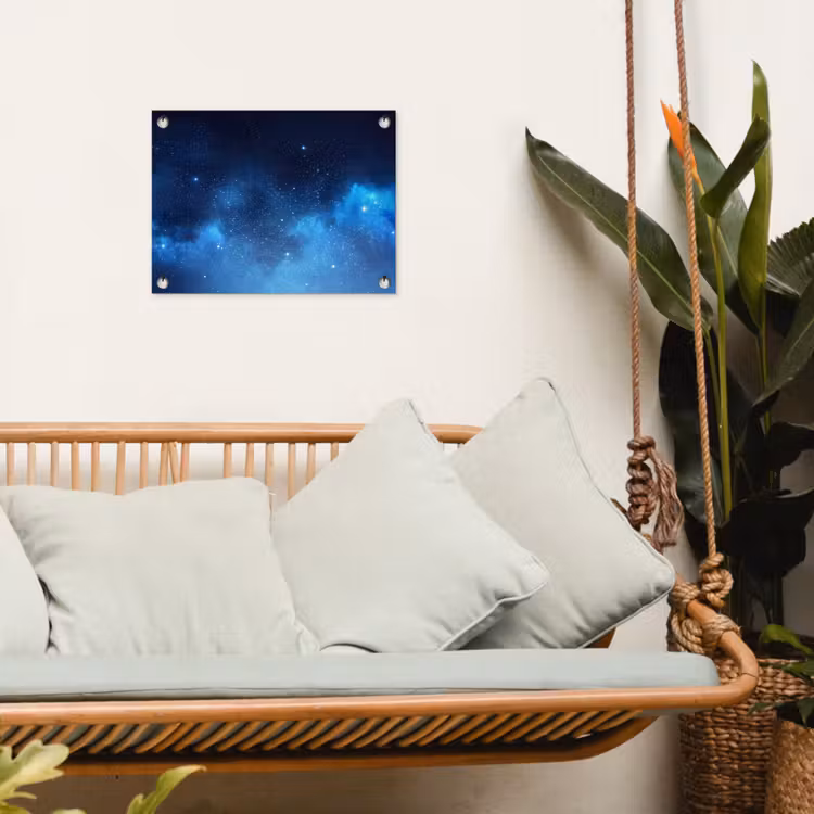 Gartenposter - Sternenhimmel – Nebel – Blau — 4