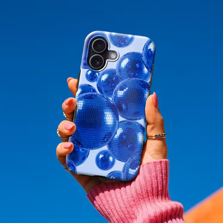 Handyhülle Toughcase - Blaue Discokugel — 2
