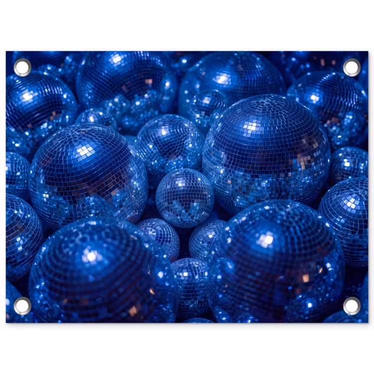 Gartenposter - Discobal – Party – Blau — 1