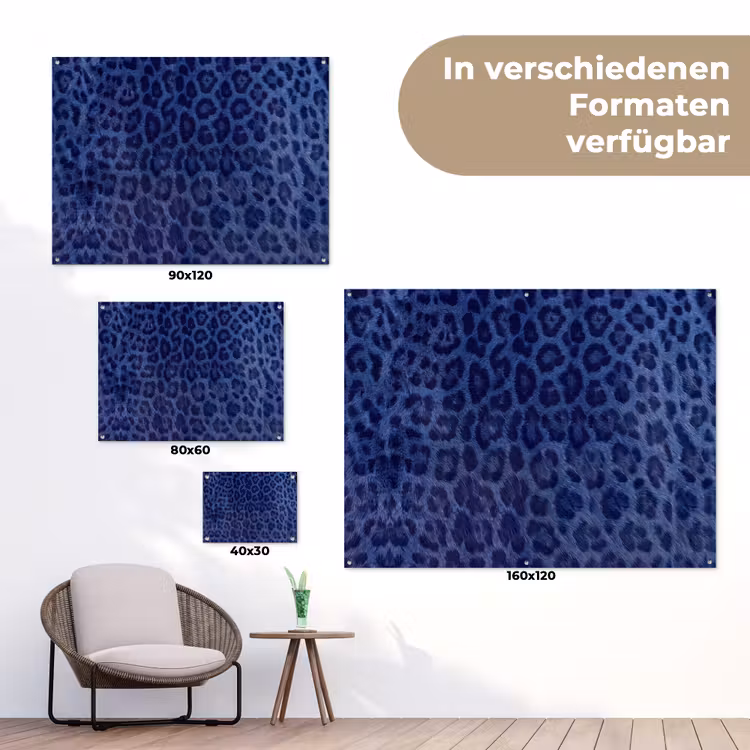 Gartenposter - Muster – Blau – Abstrakt — 6