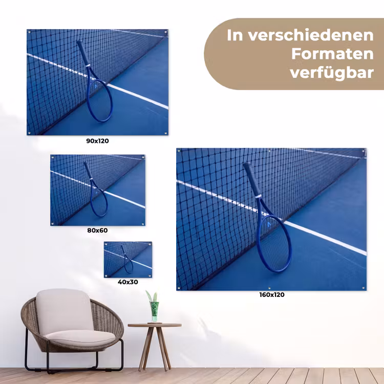 Gartenposter - Tennisschläger – Blau – Sport — 6