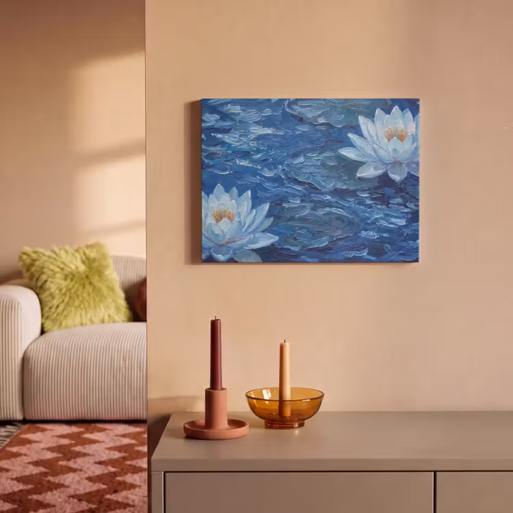 Akustikbild - Blumen – Wasser – Blau — 2
