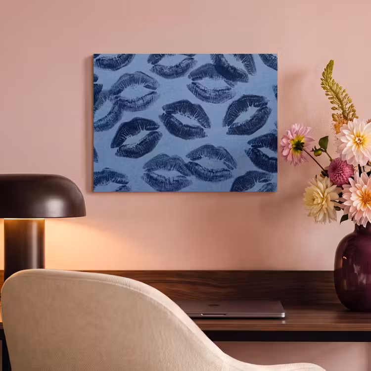 Akustikbild - Lippen – Muster – Blau — 6