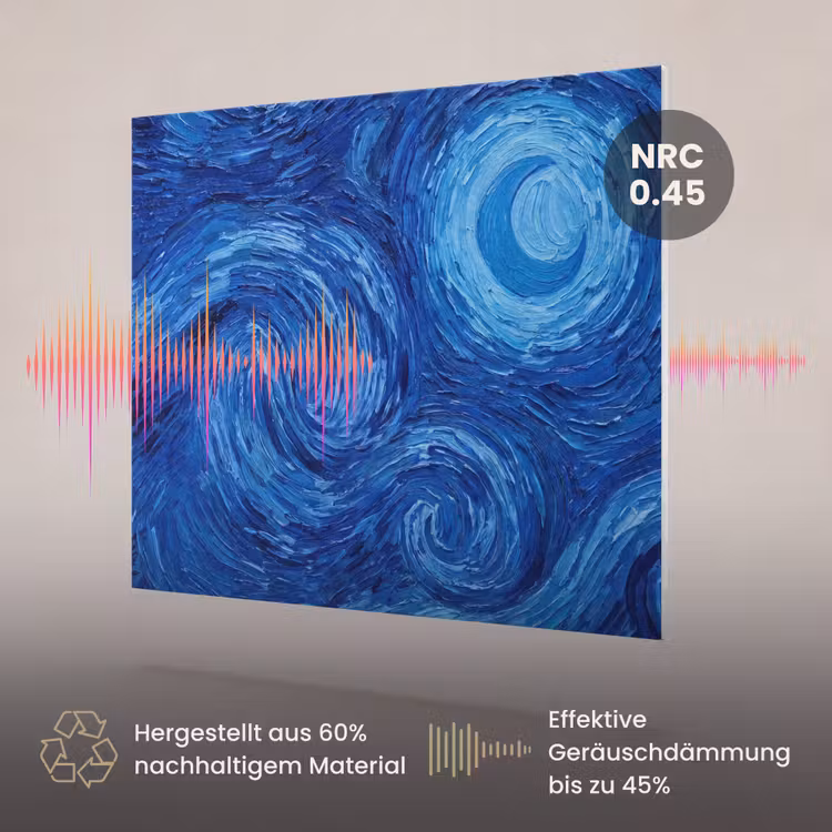Akustikbild - Wirbel – Blau – Modern — 3
