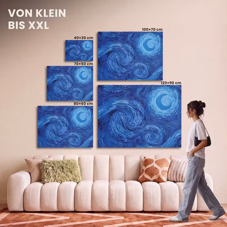 Akustikbild - Wirbel – Blau – Modern — 7
