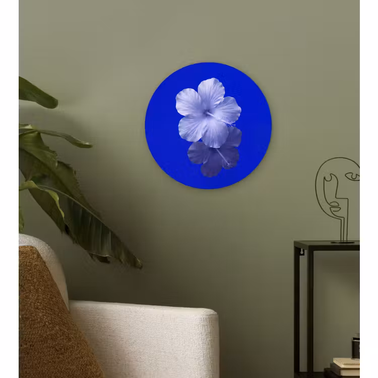 Glasbild Rund - Blumen – Blau – Natur — 3