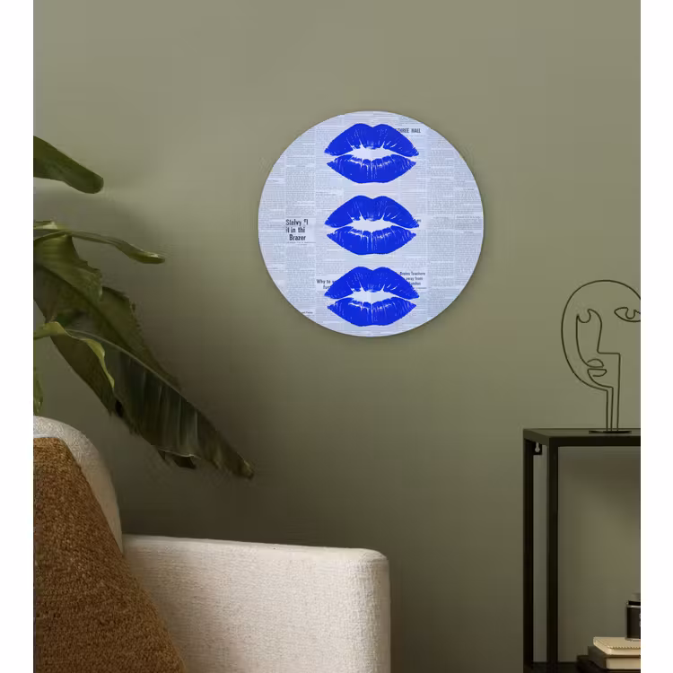 Glasbild Rund - Zeitung „Blaue Lippen“ — 3