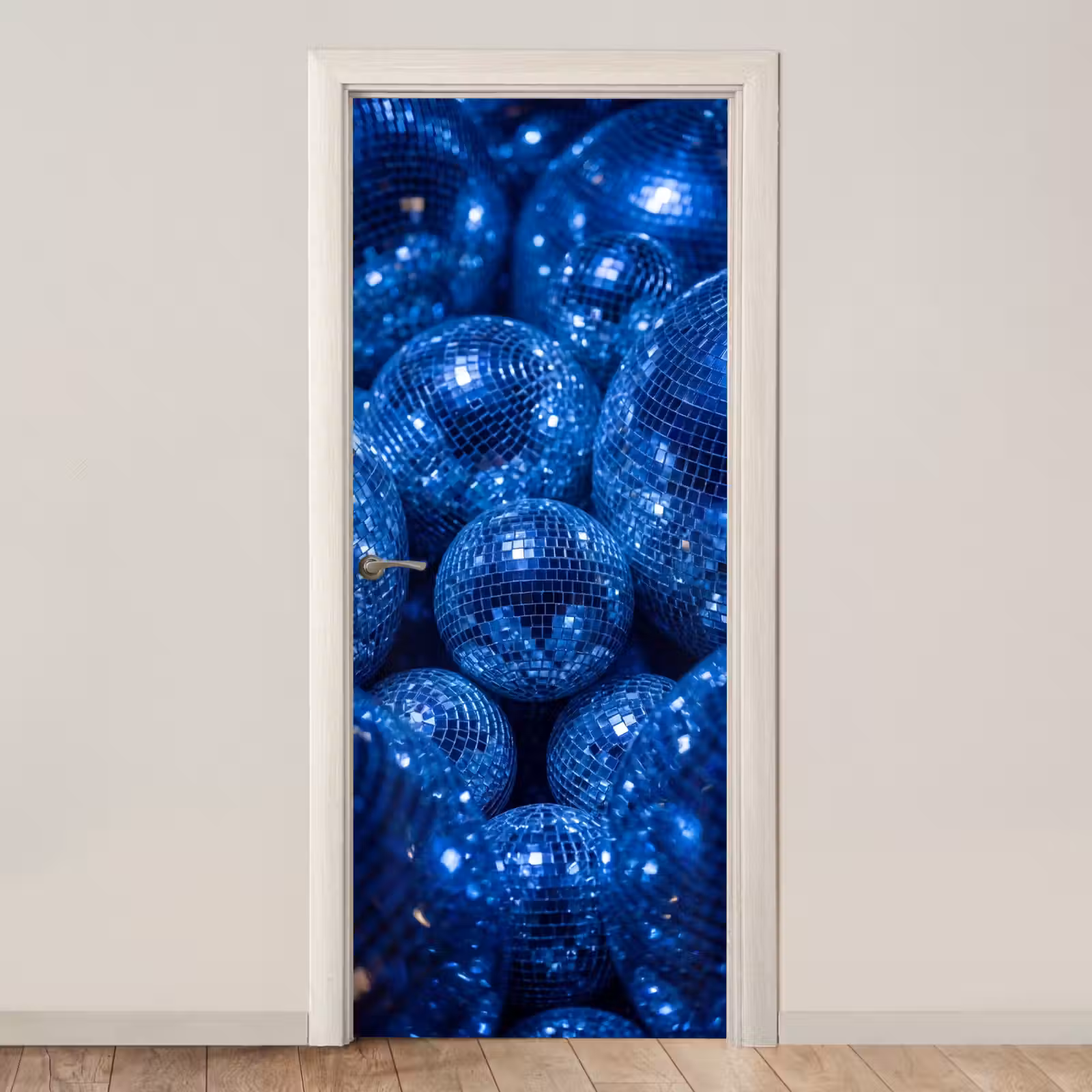 Türtapete - Discobal – Party – Blau — 1