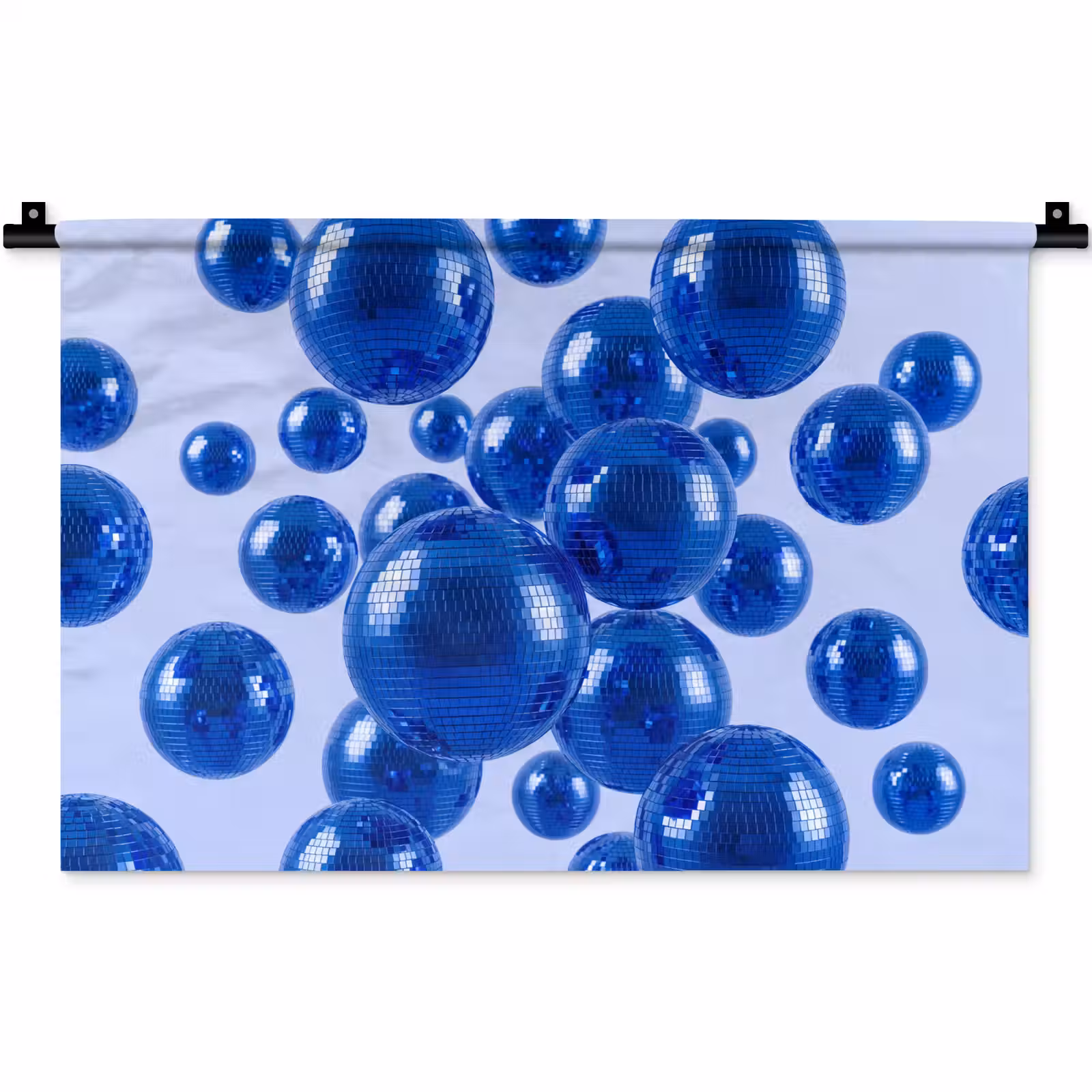 Wandteppich - Blaue Discokugel — 1