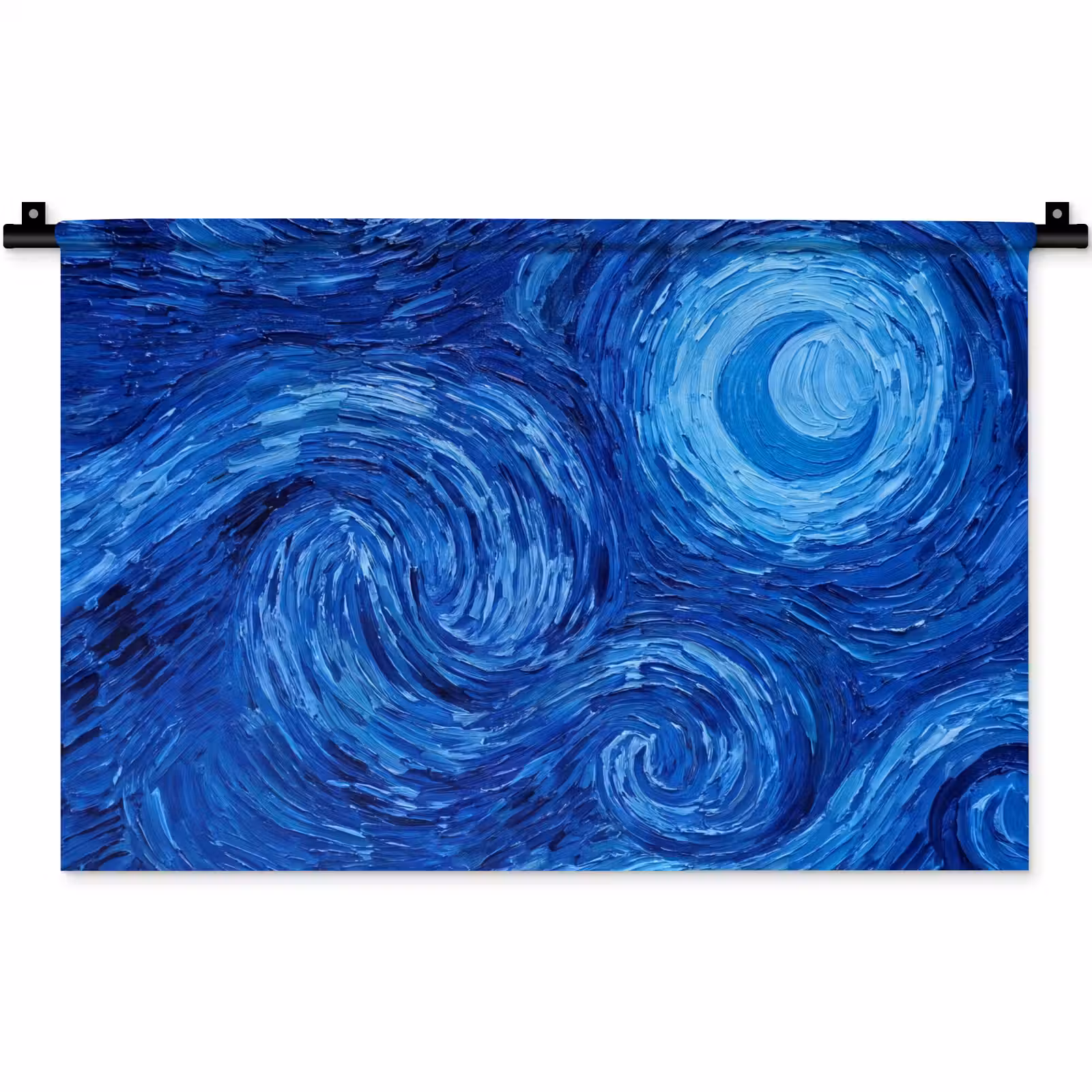 Wandteppich - Wirbel – Blau – Modern — 1