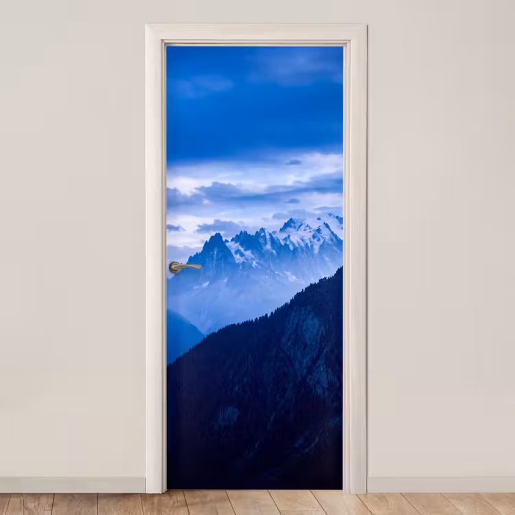 Türtapete - Berge – Schnee – Blau — 1