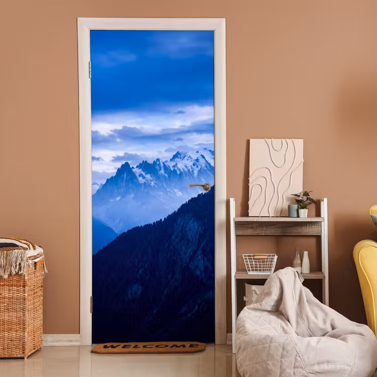 Türtapete - Berge – Schnee – Blau — 2