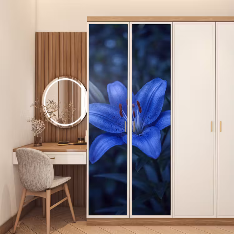 Türtapete - Blaue Blume – Natur — 4