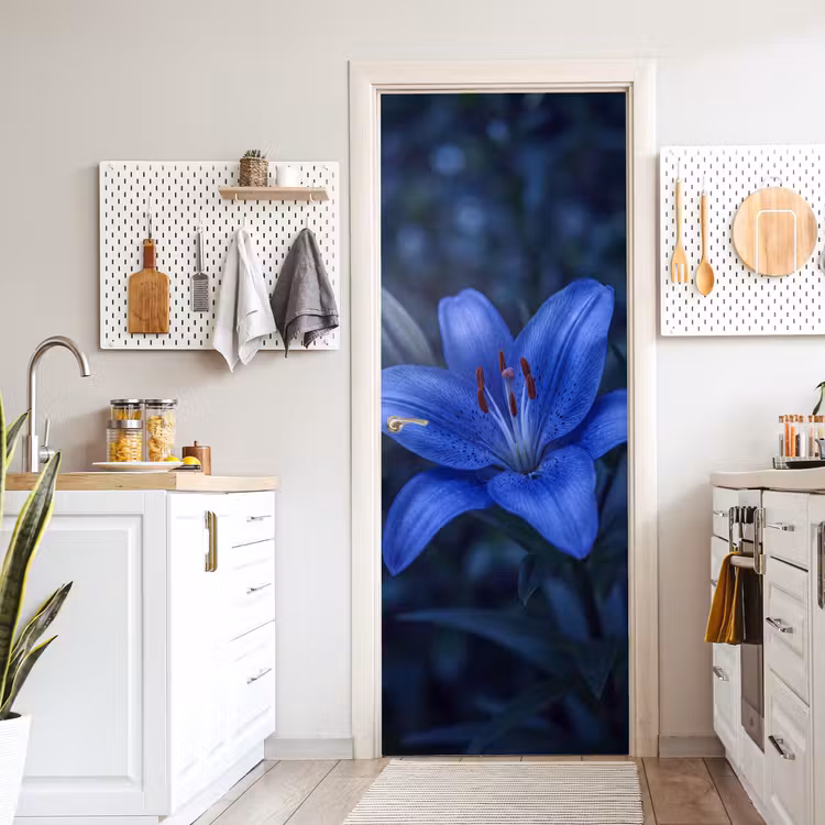 Türtapete - Blaue Blume – Natur — 6