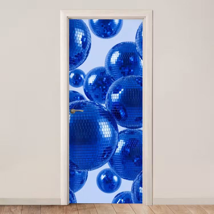 Türtapete - Blaue Discokugel — 1