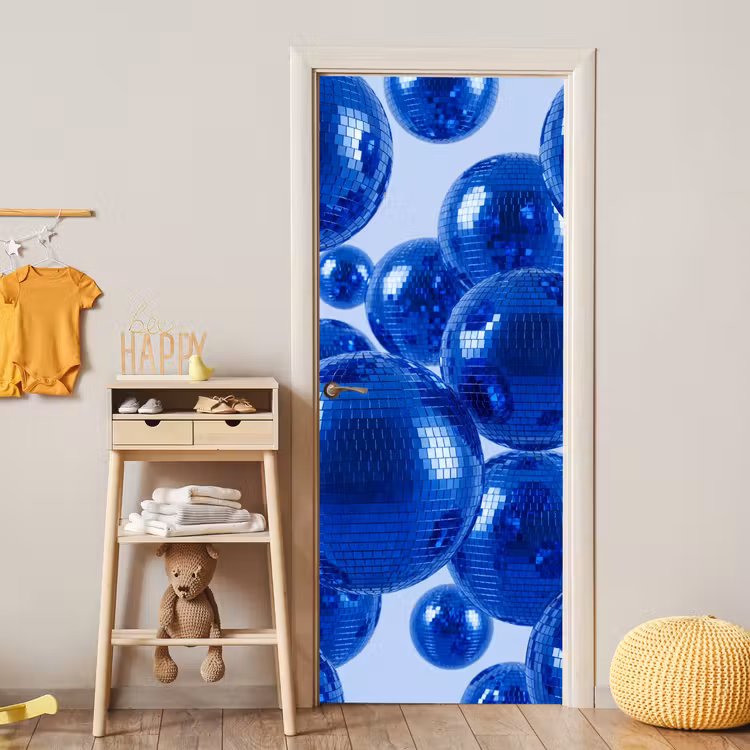Türtapete - Blaue Discokugel — 5