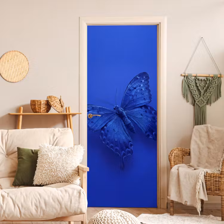 Türtapete - Blauer Schmetterling – Insekt — 3