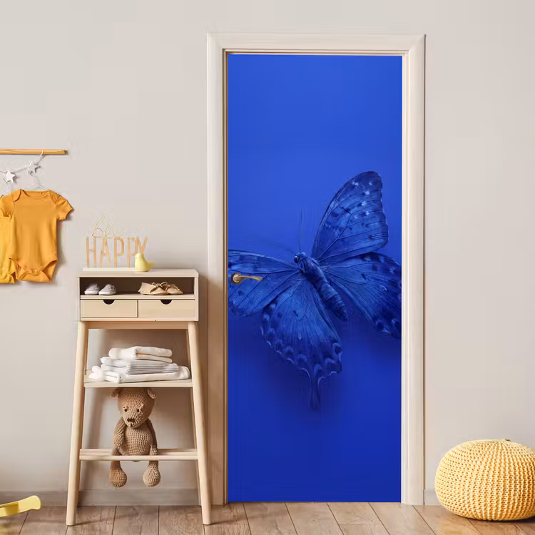 Türtapete - Blauer Schmetterling – Insekt — 5