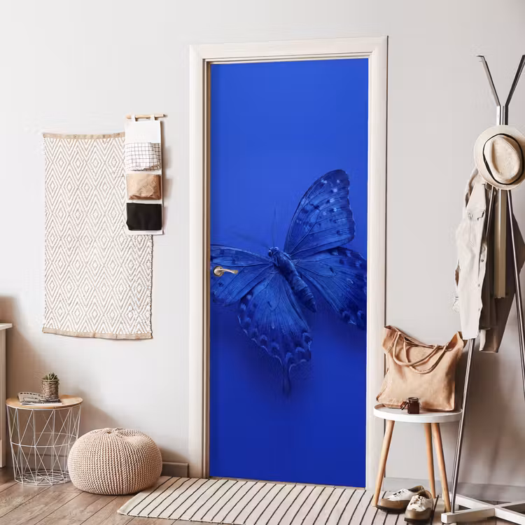 Türtapete - Blauer Schmetterling – Insekt — 7