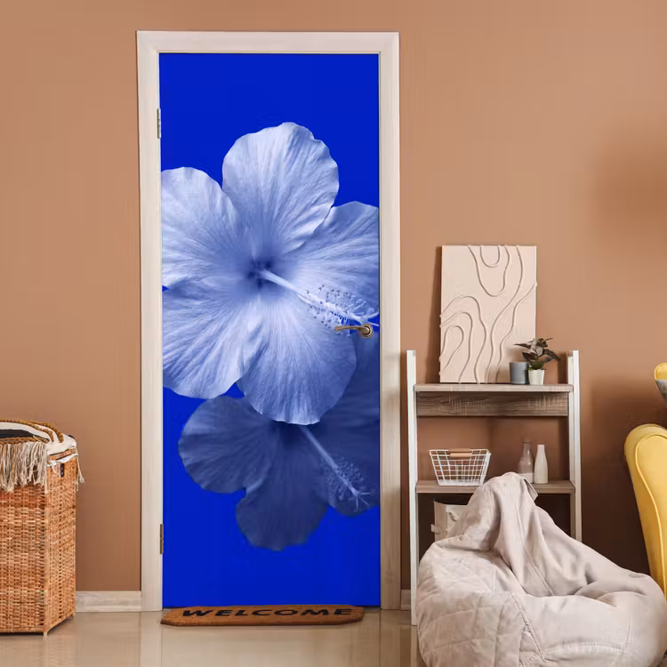 Türtapete - Blumen – Blau – Natur — 2