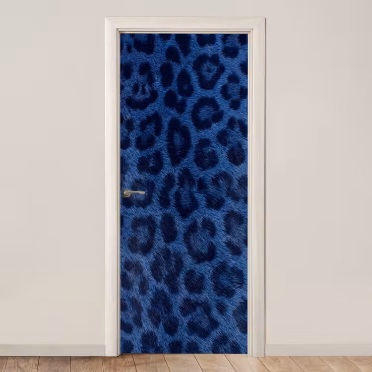 Türtapete - Muster – Blau – Abstrakt — 1