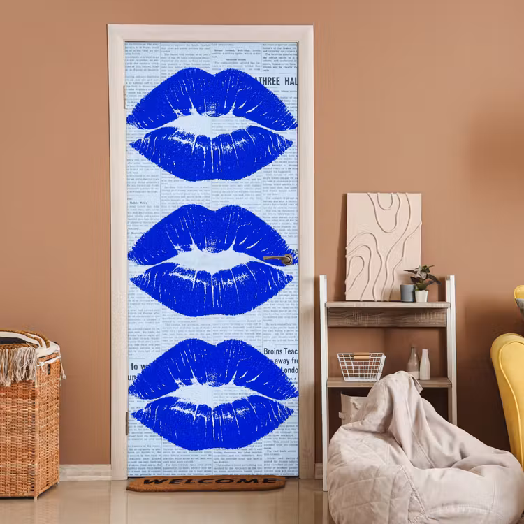 Türtapete - Zeitung „Blaue Lippen“ — 2