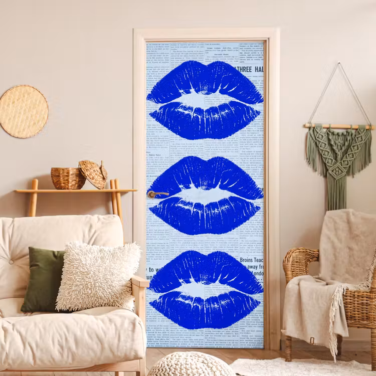 Türtapete - Zeitung „Blaue Lippen“ — 3
