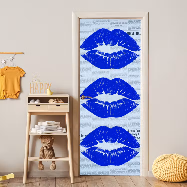 Türtapete - Zeitung „Blaue Lippen“ — 5