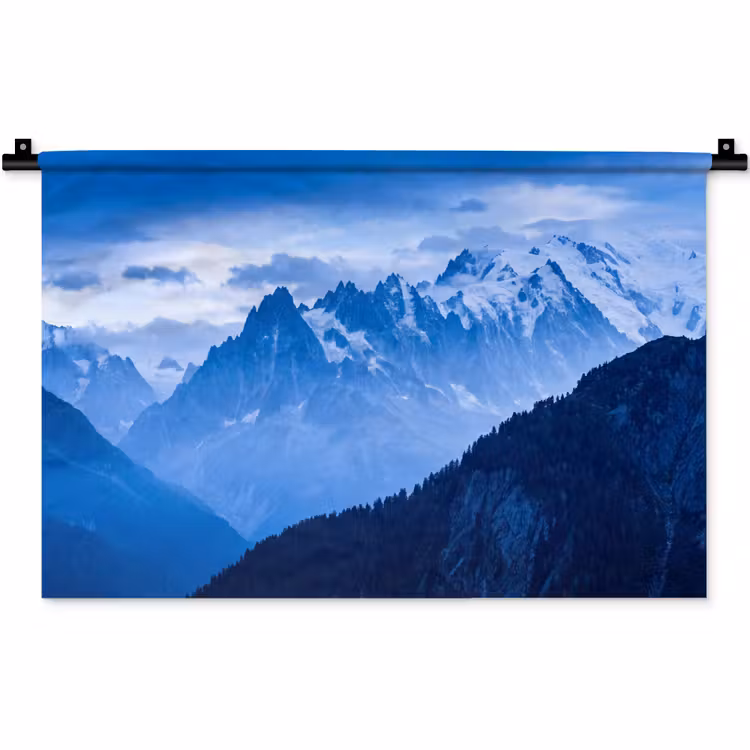 Wandteppich - Berge – Schnee – Blau — 1