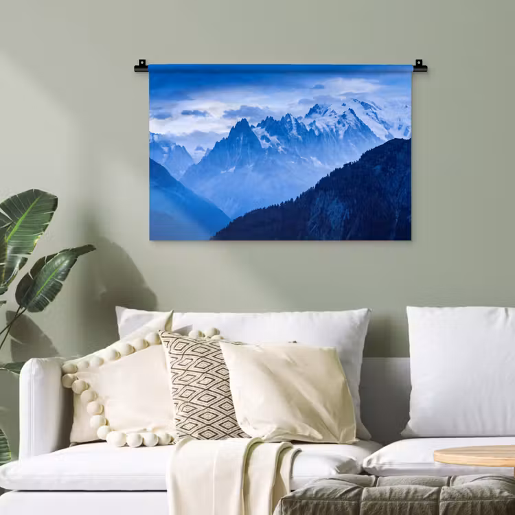 Wandteppich - Berge – Schnee – Blau — 4